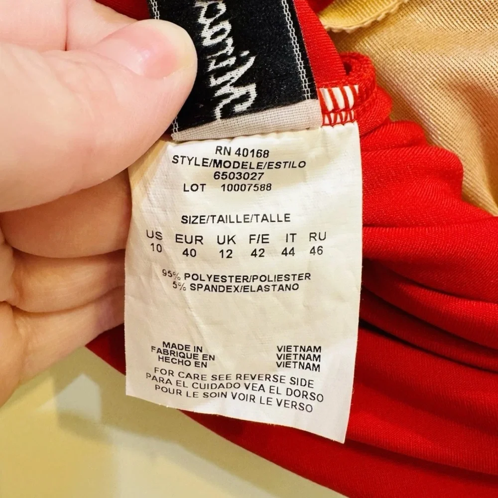 Miraclesuit Red Making Waves Tankini Underwire Swimwear Sz 10 Great Condition - Picture 13 of 16